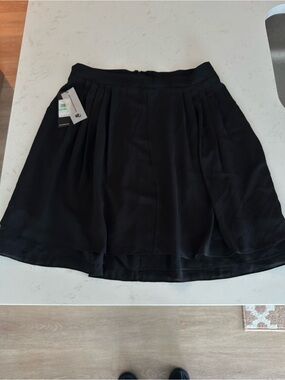 Karl Lagerfeld Chiffon Skirt Women's Black Pleated Layered Skirt
